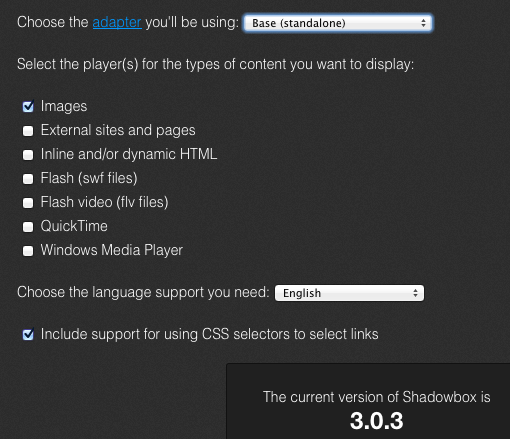 shadowbox download settings